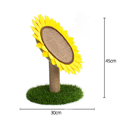 Cat Claw Scratcher Pole With Sunflower